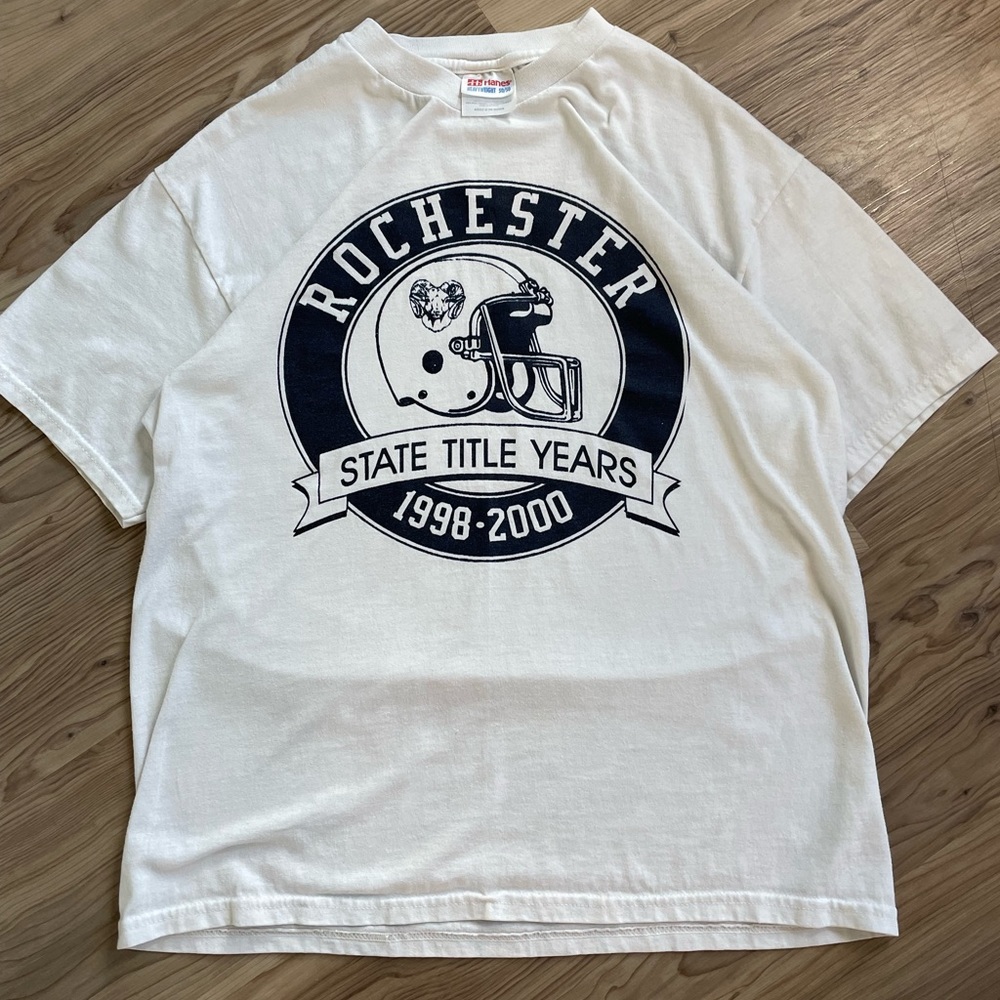 Vintage 1998-2000 Rochester Football State Title Years Tee Size M